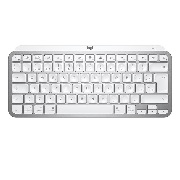 Logitech MX Keys Mini For Mac Minimalist Wireless Illuminated Keyboard, Kabellos, Bluetooth, Scherenschalter, QWERTY, LED, Grau