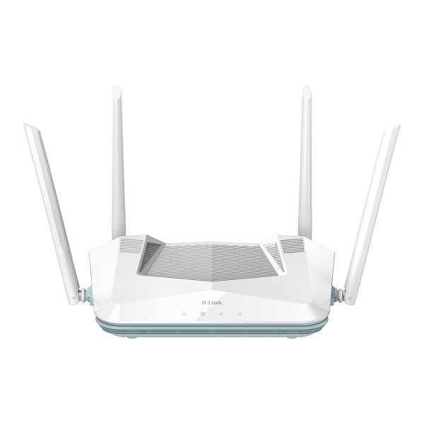 D-Link R32/E, Wi-Fi 6 (802.11ax), Dual-Band (2,4 GHz/5 GHz), Ethernet/LAN, Weiß, Desktop-/Pol-Router