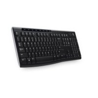 Logitech Wireless Keyboard K270, Volle Größe (100%), Kabellos, RF Wireless, QWERTZ, Schwarz