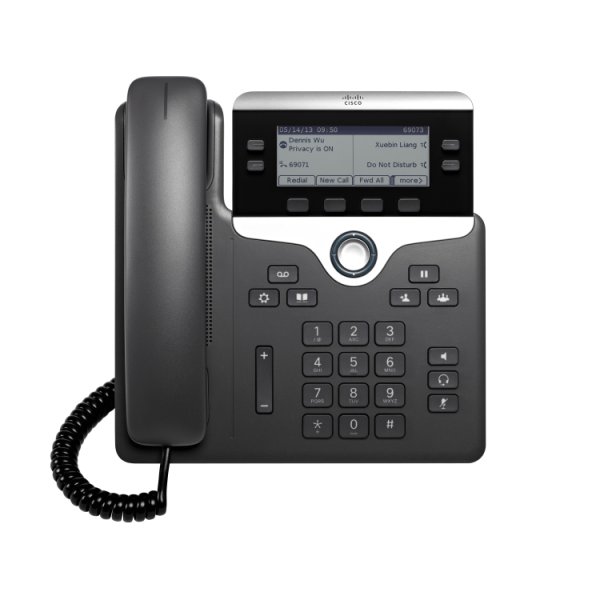 Cisco 7821, IP-Telefon, Schwarz, Silber, Kabelgebundenes Mobilteil, Polycarbonat, Tisch/Wand, 2 Zeilen