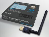 GigaBlue WLAN 600 Mbps, Verkabelt, USB, WLAN, Wi-Fi 4 (802.11n), 600 Mbit/s, Schwarz