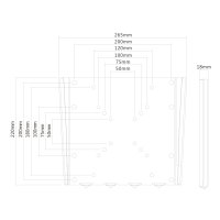 Neomounts Monitor-Wandhalterung, 25,4 cm (10"), 101,6 cm (40"), 35 kg, 50 x 50 mm, 200 x 200 mm, Schwarz