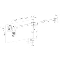 Neomounts Monitor-Tischhalterung, Klemme /Bolzen, 6 kg, 25,4 cm (10"), 68,6 cm (27"), 100 x 100 mm, Schwarz