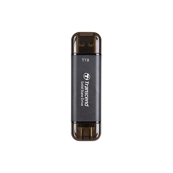 Transcend ESD310C, 512 GB, USB Typ-A auf USB Typ-C, USB 3.2 Gen 2x2, 1050 MB/s, Schwarz