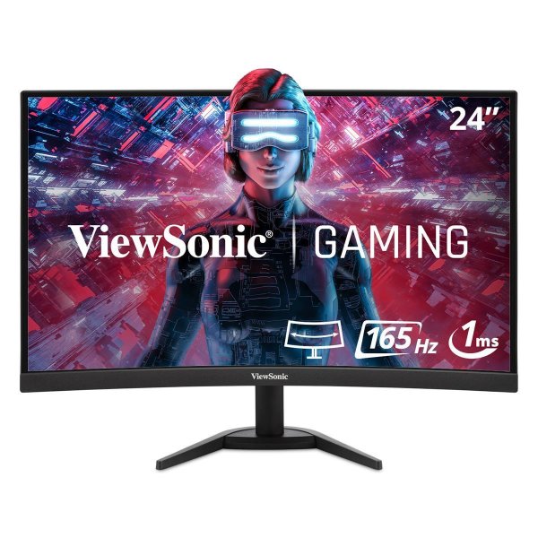 ViewSonic VX Series VX2468-PC-MHD, 61 cm (24"), 1920 x 1080 Pixel, Full HD, LED, 2 ms, Schwarz