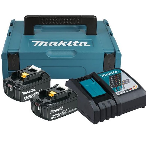 Makita 197952-5, Batterie- & Ladegerät-Set, Lithium-Ion (Li-Ion), 3 Ah, 18 V, Makita, 2 Stück(e)