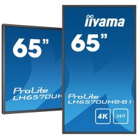 Iiyama LH6570UHB-B1, Digital Signage Flachbildschirm, 163,8 cm (64.5"), VA, 3840 x 2160 Pixel, 24/7