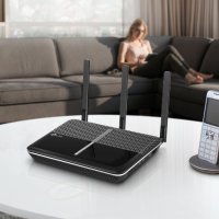 TP-LINK Archer VR2100v, Wi-Fi 5 (802.11ac), Dual-Band (2,4 GHz/5 GHz), Eingebauter Ethernet-Anschluss, 5G, Schwarz, Tabletop-Router