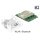 Delock 95254, Kabellos, M.2, WLAN / Bluetooth, Wi-Fi 5 (802.11ac), 433,3 Mbit/s, Grün, Silber