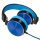 LogiLink HS0049BL, Kopfhörer, Kopfband, Musik, Schwarz, Blau, Binaural, 1,2 m