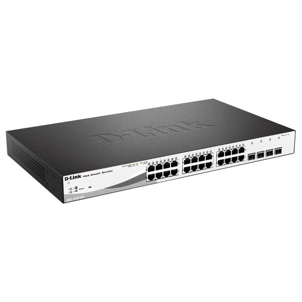 D-Link DGS-1210-28P, Managed, L2, Gigabit Ethernet (10/100/1000), Power over Ethernet (PoE), Rack-Einbau, 1U