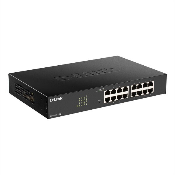 D-Link DGS-1100-16V2, Managed, L2, Gigabit Ethernet (10/100/1000), Vollduplex, Rack-Einbau