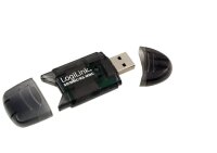 LogiLink Cardreader USB 2.0 Stick external for SD/MMC, Schwarz, 480 Mbit/s, USB 2.0