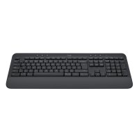 Logitech Signature K650, Volle Größe (100%), Kabellos, Bluetooth, Membran Key Switch, QWERTY, Graphit