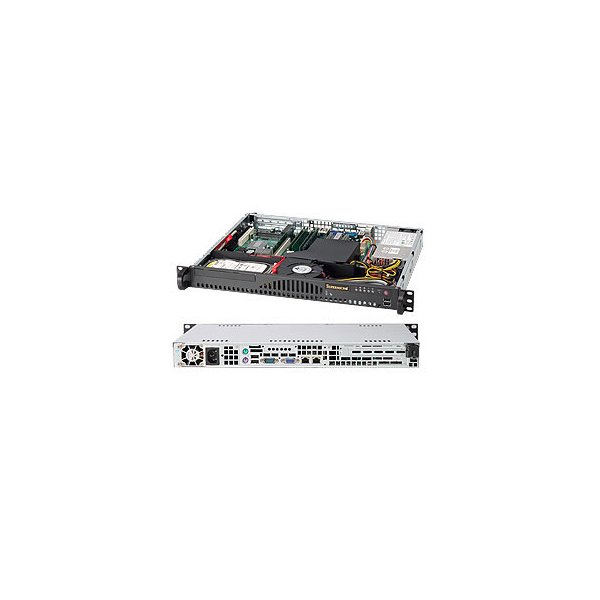 Supermicro SC512-203B, Rack, Server, Schwarz, ATX, 1U, HDD, Leistung