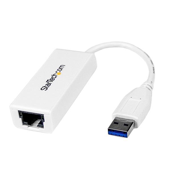 StarTech.com USB 3.0 Gigabit Ethernet Netzwerk Adapter, 10/100/1000 Mbps, USB zu RJ45, USB 3.0 zu LAN Adapter, USB 3.0 Ethernet Adapter (GbE), TAA Konform, Kabelgebunden, USB, Ethernet, 5000 Mbit/s, Weiß