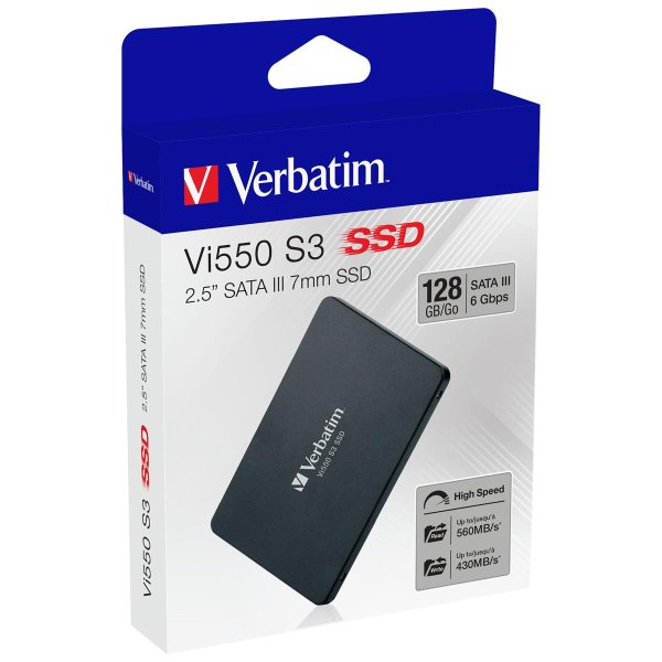 Verbatim Vi550 S3 SSD 128GB, 128 GB, 2.5", 520 MB/s, 6 Gbit/s