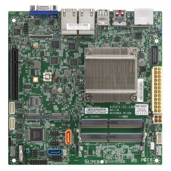 Supermicro MBD-A3SEV-4C-LN4, Intel, FCBGA 1493, Intel Atom®, x6425E, DDR4-SDRAM, 32 GB