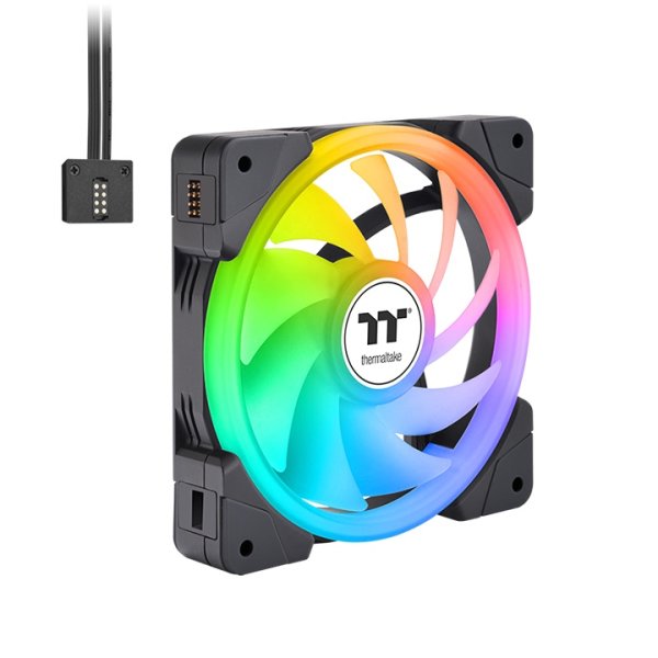 Thermaltake SWAFAN EX12 ARGB, Luftkühlung, 12 cm, 500 RPM, 2000 RPM, 57,11 cfm, Weiß