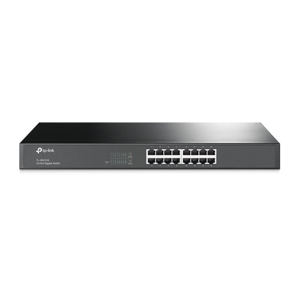 TP-LINK TL-SG1016, Unmanaged, Gigabit Ethernet (10/100/1000), Vollduplex, Rack-Einbau, 1U