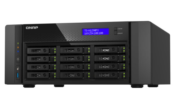 QNAP TS-h1290FX, NAS, Tower, EPYC, 7232P, Schwarz