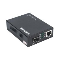 Intellinet 10GBase-T auf 10GBase-R Medienkonverter, 1 x 10 GB SFP+ Slot, 1 x 10 GB RJ45-Port, 10000 Mbit/s, IEEE 802.3u, 10 Gigabit Ethernet, 10,100,1000,1200,2500,5000,10000 Mbit/s, Voll, Halb, SFP+