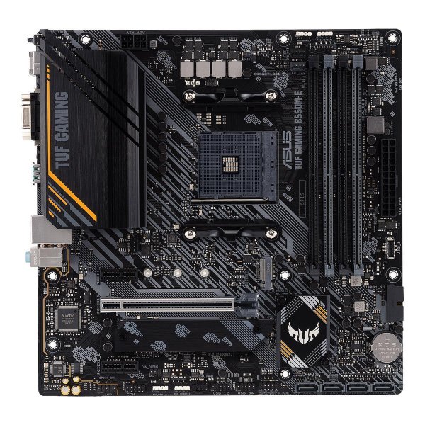 ASUS TUF GAMING B550M-E, AMD, Sockel AM4, AMD Ryzen™ 3, AMD Ryzen™ 5, AMD Ryzen™ 7, 3rd Generation AMD Ryzen™ 9, AMD Ryzen 9 5th Gen, Sockel AM4, DDR4-SDRAM, 128 GB