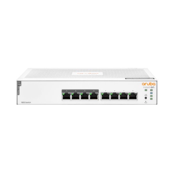 HPE Instant On 1830 8G 4p Class4 PoE 65W, Managed, L2, Gigabit Ethernet (10/100/1000), Power over Ethernet (PoE), Rack-Einbau, 1U