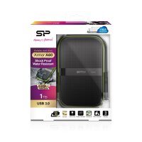 Silicon Power Armor A60, 1 TB, 2.5", 3.2 Gen 1 (3.1 Gen 1), Schwarz