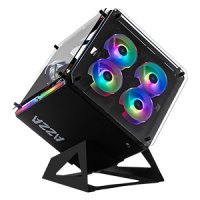 AZZA Cube 802, Cube, PC, Schwarz, ATX, micro ATX, Mini-ITX, SPCC, Gaming