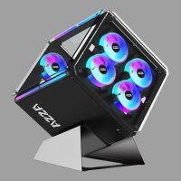 AZZA Cube 802, Cube, PC, Schwarz, ATX, micro ATX, Mini-ITX, SPCC, Gaming