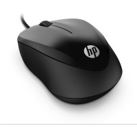 HP Kabelgebundene Maus 1000, Beidhändig, USB Typ-A, 1200 DPI, Schwarz