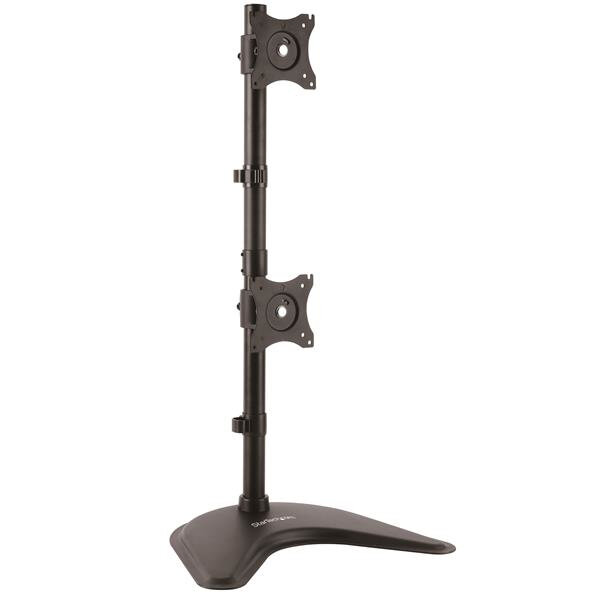 StarTech.com Dual-Monitorhalter - Vertikal, Freistehend, 10 kg, 33 cm (13"), 68,6 cm (27"), 100 x 100 mm, Schwarz