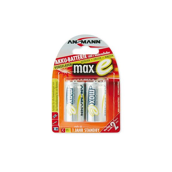 Ansmann 4500mAh maxE, C, Nickel-Metallhydrid (NiMH), 1,2 V, 4500 mAh, 25,8 x 25,8 x 50 mm