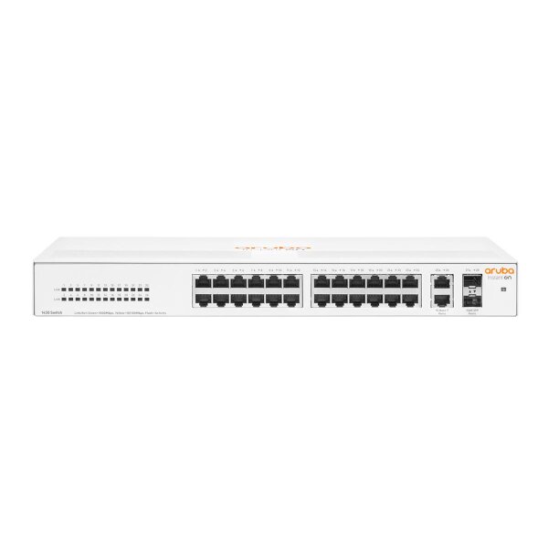 HPE Instant On 1430 26G 2SFP, Unmanaged, L2, Gigabit Ethernet (10/100/1000), Vollduplex, Rack-Einbau, 1U