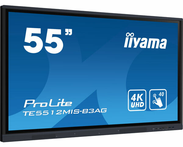 Iiyama TE5512MIS-B3AG, Kiosk-Design, 139,7 cm (55"), LCD, 3840 x 2160 Pixel, WLAN, 18/7