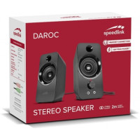 SPEEDLINK DAROC, 2.0 Kanäle, Kabelgebunden, 6 W, 150 - 20000 Hz, 4 Ohm, Schwarz