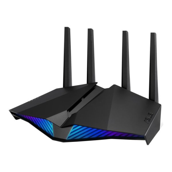 ASUS RT-AX82U, Wi-Fi 6 (802.11ax), Dual-Band (2,4 GHz/5 GHz), Eingebauter Ethernet-Anschluss, Schwarz, Tabletop-Router