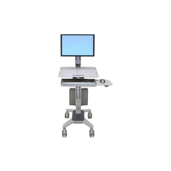 Ergotron WorkFit C-Mod, Single Display Sit-Stand Workstation, 8,1 kg, 68,6 cm (27"), 75 x 75 mm, 100 x 100 mm, Höhenverstellung, Grau