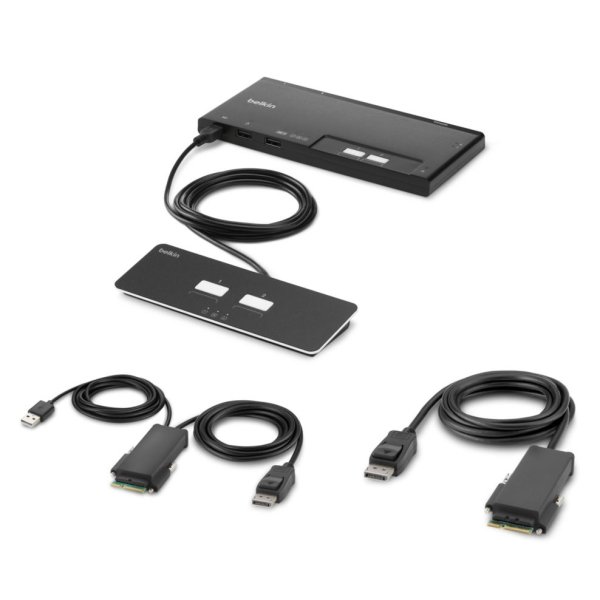 Belkin F1DN102MOD-PP-4, 3840 x 2160 Pixel, 4K Ultra HD, Schwarz