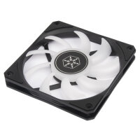 SilverStone Air Slimmer 120, Luftkühlung, 12 cm, 63,67 cfm, Schwarz, Transparent