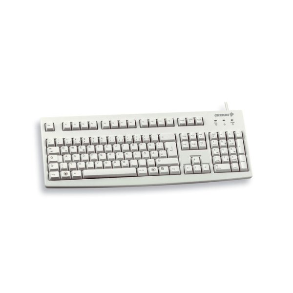 Cherry G83-6104, Volle Größe (100%), Kabelgebunden, USB, QWERTY, Grau