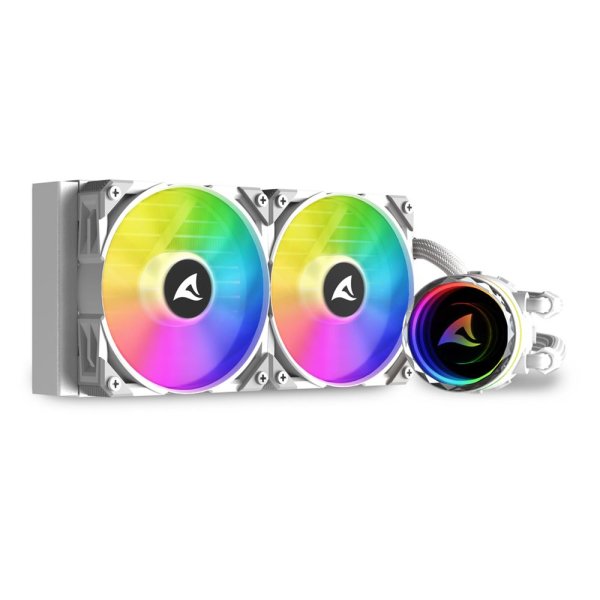 Sharkoon S80 RGB, All-in-One-Flüssigkeitskühler, 12 cm, 600 RPM, 2000 RPM, 35 dB, 131,93 m³/h