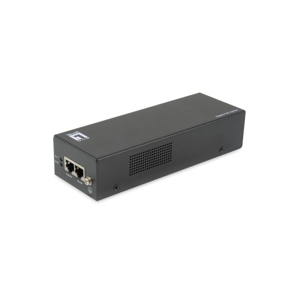 LevelOne Gigabit PoE Injector, 802.3 af/at/bt, 90W, Schnelles Ethernet, Gigabit Ethernet, 10,100,1000 Mbit/s, IEEE 802.3, IEEE 802.3ab, IEEE 802.3af, IEEE 802.3at, IEEE 802.3bt, IEEE 802.3u, Schwarz, China, 90 W