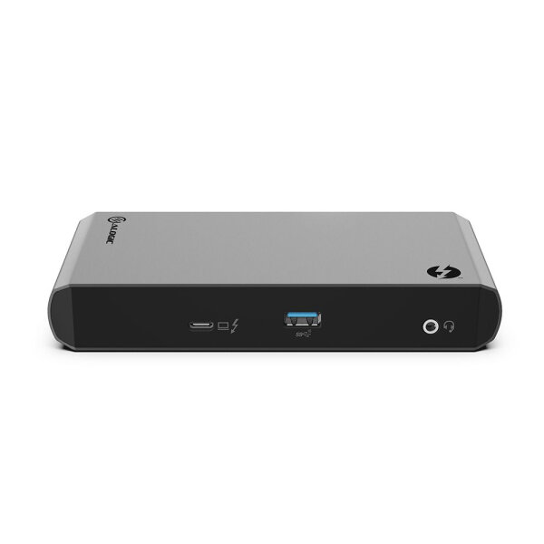 Alogic TB3DTRG2, Kabelgebunden, USB 3.2 Gen 2 (3.1 Gen 2) Type-C, 60 W, 3,5 mm, 10,100,1000 Mbit/s, Schwarz, Grau