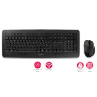 Cherry DW 5100, Volle Größe (100%), Kabellos, RF Wireless, QWERTY, Schwarz, Maus enthalten