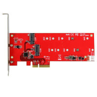 StarTech.com 2x M.2 SATA SSD Schnittstellenkarte - PCIe,...