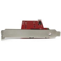 StarTech.com 2x M.2 SATA SSD Schnittstellenkarte - PCIe, PCIe, M.2, Full-height / Low-profile, PCI 2.0, Rot, CE, FCC, TAA