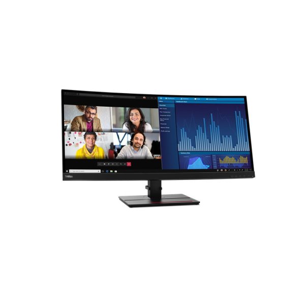 Lenovo ThinkVision P34w-20, 86,7 cm (34.1"), 3440 x 1440 Pixel, Wide Quad HD, LED, 6 ms, Schwarz