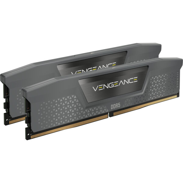 Corsair Vengeance 32GB (2x 16 GB) DDR5 DRAM 5.200 MT/s C40-Speicherkit – Optimiert für AMD, 32 GB, 2 x 16 GB, DDR5, 5200 MHz, 288-pin DIMM, Grau